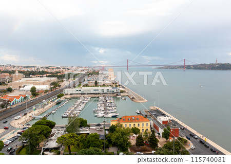Yacht parking on the coast of the Atlantic Ocean 115740081