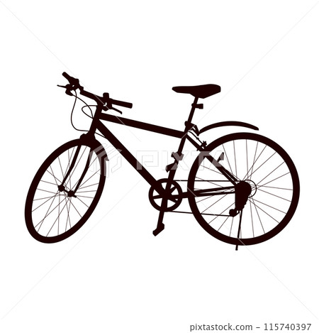 簡單的自行車（運動自行車）剪影 115740397