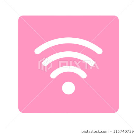 簡單的粉紅色 Wi-Fi 標記 115740739