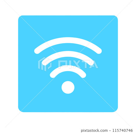 Simple light blue Wi-Fi mark Simple light blue Wi-Fi mark 115740746