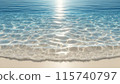 Transparent sea and sandy beach_front 115740797