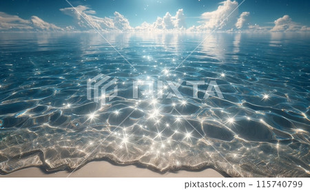 Transparent sea and clouds Transparent sea and clouds 115740799