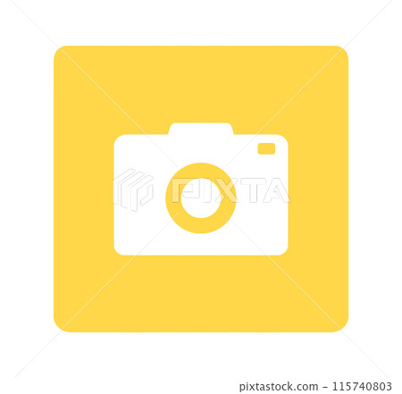 Simple yellow camera symbol Simple yellow camera symbol 115740803