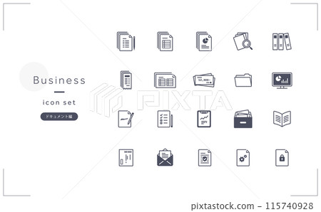 Business icon material set (Documents) 115740928