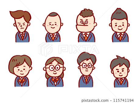 可愛的中學生和高中生穿著校服西裝外套 可愛的中學生和高中生穿著校服西裝外套 115741194