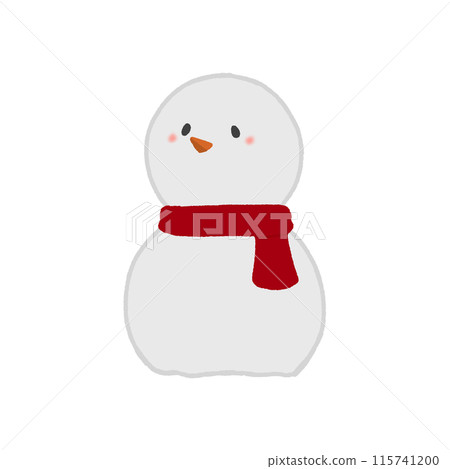 Red scarf snowman 115741200