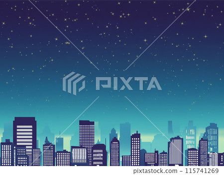 夜晚的星空鋪滿了整個城市 115741269