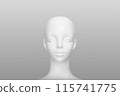 白色模特兒臉 115741775