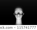 白色人體模型的臉恐怖 115741777