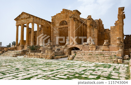 Roman Forum of Sufetula - Capitoline Temples of city Sufetula. Tunisia 115743004