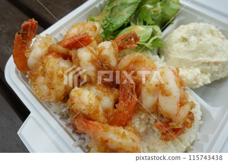 Hawaii's famous garlic shrimp Hawaii's famous garlic shrimp 115743438