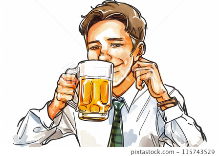 A toasting with a beer A toasting with a beer 115743529