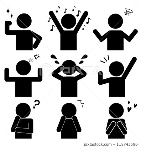 情感象形圖集 情感象形圖集 115743580