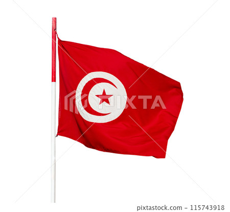 Tunisian flag is installed at highest point Tunisian flag is installed at highest point 115743918