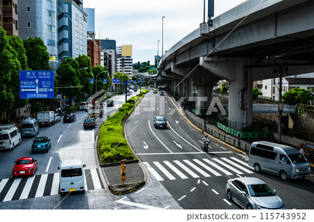 市中心和首都高速公路目白大道的交通 2024.06 高對比 市中心和首都高速公路目白大道的交通 2024.06 高對比 115743952