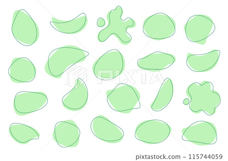 Abstract organic blob shapes vector 115744059