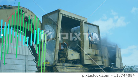 Image of data processing over rubbish dump Image of data processing over rubbish dump 115744094