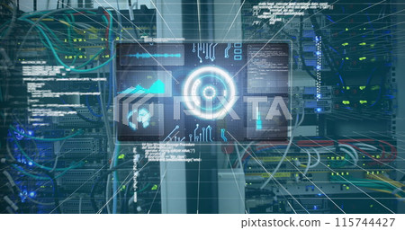 Image of scope scanning and data processing over computer server 115744427