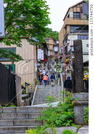 平日伊香保石階街風景 115744750