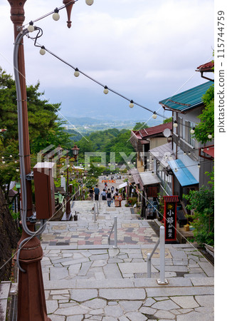 A weekday view of the Ikaho Stone Steps 115744759