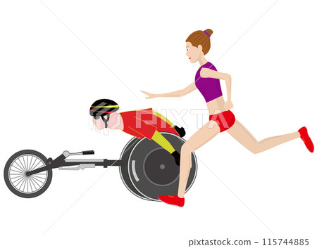 This is an illustration of the universal relay in para-athletics. 115744885