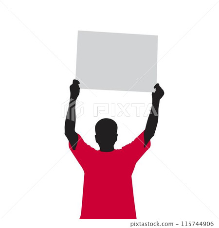 Man holding protest sign Man holding protest sign 115744906