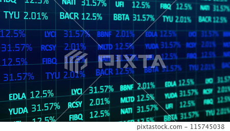 Image of data processing over black background Image of data processing over black background 115745038