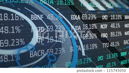 Image of data processing over black background 115745050