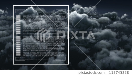 Image of data processing over clouds Image of data processing over clouds 115745228