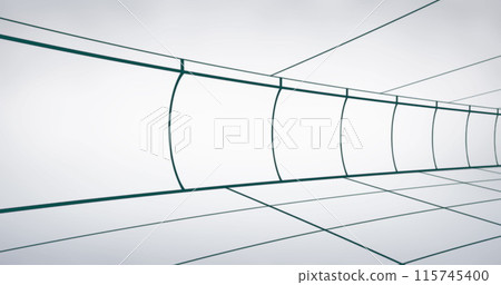 Image of moving green grid lines on white background 4k 115745400