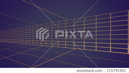 Image of moving yellow grid lines on purple background 4k 115745401