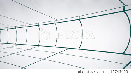 Image of moving green grid lines on white background 4k Image of moving green grid lines on white background 4k 115745403