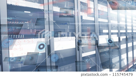 Image of scope scanning over server room Image of scope scanning over server room 115745479