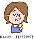 一個哭泣的年輕家庭主婦的插圖 115745694