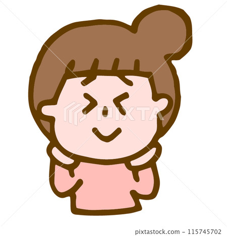 一個快樂的年輕女人的插圖 115745702