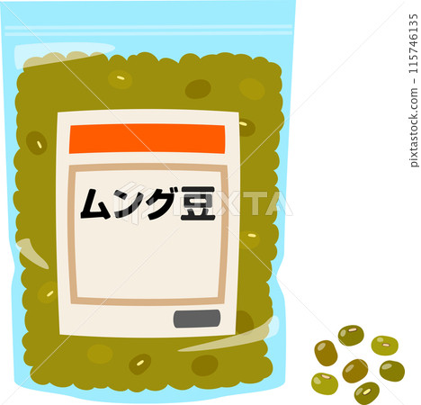 Bag of mung beans Bag of mung beans 115746135