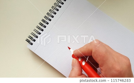 Notebook with spiral Notebook template mock up for artwork. Notebook with spiral Notebook template mock up for artwork. 115746283