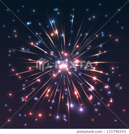 Colorful Fireworks Display in Night Sky Colorful Fireworks Display in Night Sky 115746543
