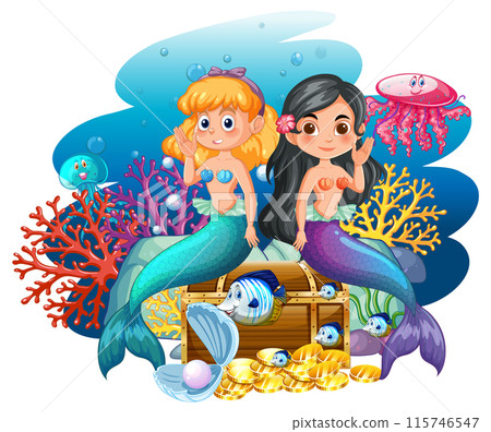 Mermaid Friends and Underwater Treasure Mermaid Friends and Underwater Treasure 115746547