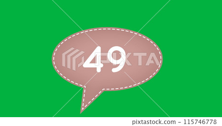 Digital image of increasing numbers inside a bubble on a green background 4k Digital image of increasing numbers inside a bubble on a green background 4k 115746778
