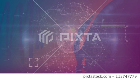 Image of globe with network of connections 115747779