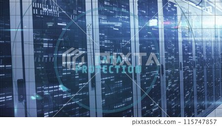Image of scope and data processing over computer servers Image of scope and data processing over computer servers 115747857