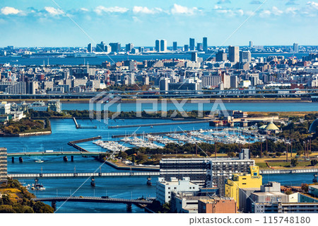 Odaiba and Tokyo Bay, Tokyo Odaiba and Tokyo Bay, Tokyo 115748180