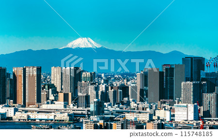 View of Mount Fuji from Tokyo View of Mount Fuji from Tokyo 115748185
