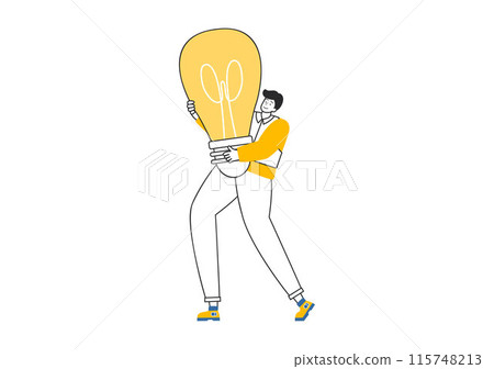 Lighting and Electricity Vector Illustration featuring a Light Bulb, Lamp, and Energy Maintenance Service Panel Cabinet for Technician Electrical Work Lighting and Electricity Vector Illustration featuring a Light Bulb, Lamp, and Energy Maintenance Service Panel Cabinet for Technician Electrical Work 115748213