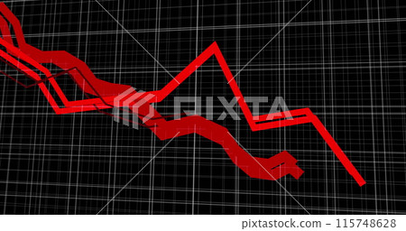 Image of financial data processing on black background Image of financial data processing on black background 115748628