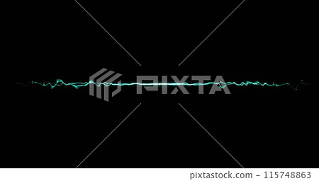 Digital image of green light trail exploding against black background Digital image of green light trail exploding against black background 115748863