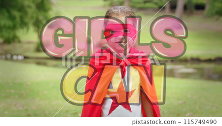 Image of girls can text over superhero girl Image of girls can text over superhero girl 115749490