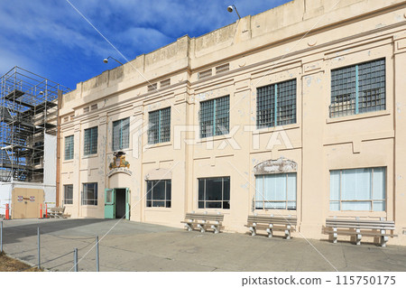Exterior of Alcatraz Island Old Prison, San Francisco, California, USA 115750175
