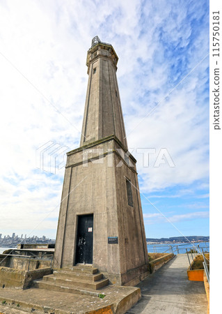 惡魔島舊監獄，燈塔，舊金山，加州，美國 115750181